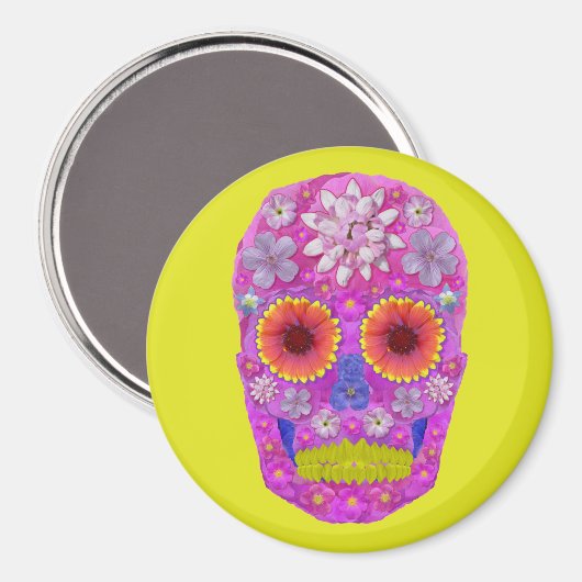 花スカル2 マグネット (正面/裏面)