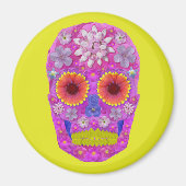 花スカル2 マグネット (正面)