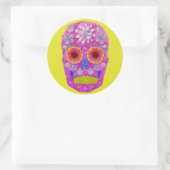 花スカル2 ラウンドシール (バッグ)