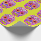 花スカル2 ラッピングペーパー (角)