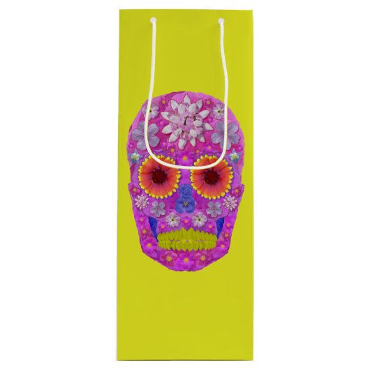 花スカル2 ワインギフトバッグ (正面)