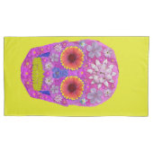 花スカル2 枕カバー (正面左)