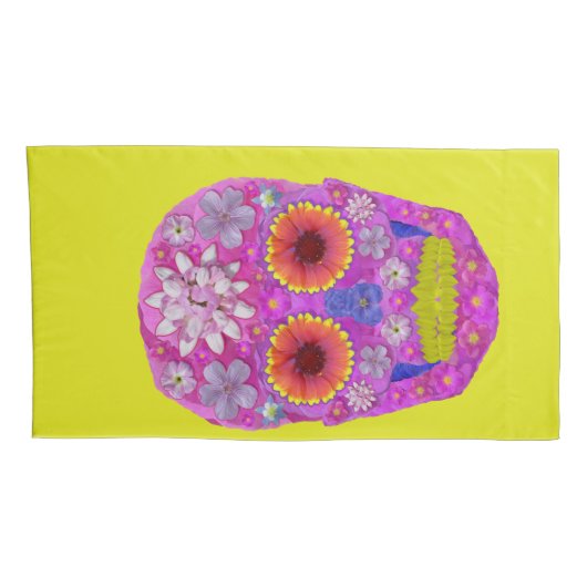 花スカル2 枕カバー (裏面-右)