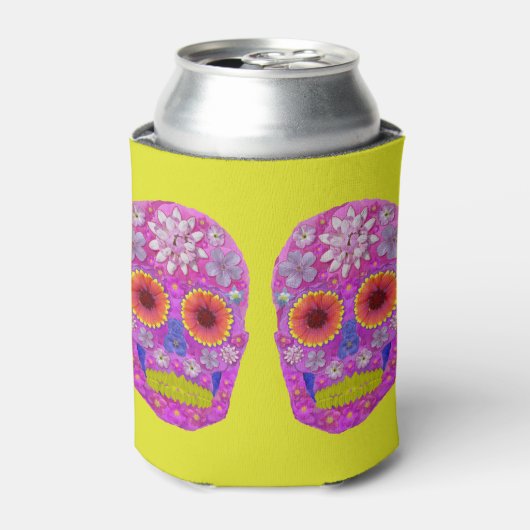 花スカル2 缶クーラー (缶正面)