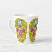 花スカル3 カフェラテマグ (左アングル)