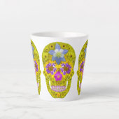 花スカル3 カフェラテマグ (正面)