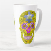 花スカル3 カフェラテマグ (右アングル)