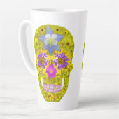 花スカル3 カフェラテマグ (左アングル)