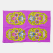 花スカル3 キッチンタオル (横)