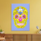 花スカル3 キャンバスプリント (インサイチュ (リビング))