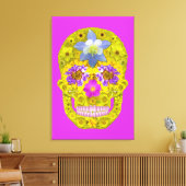 花スカル3 キャンバスプリント (インサイチュ (リビング))