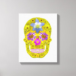 花スカル3 キャンバスプリント