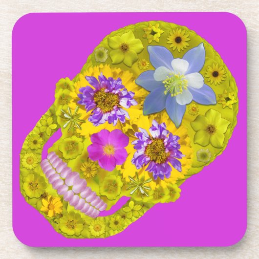 花スカル3 コースター (正面)