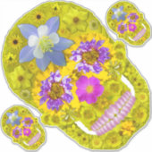 花スカル3 シール (正面)