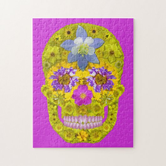 花スカル3 ジグソーパズル (縦)