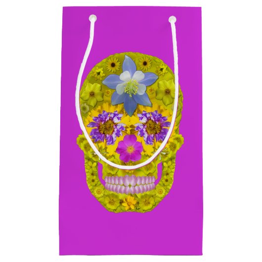 花スカル3 スモールペーパーバッグ (正面)