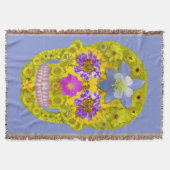 花スカル3 スローブランケット (正面)