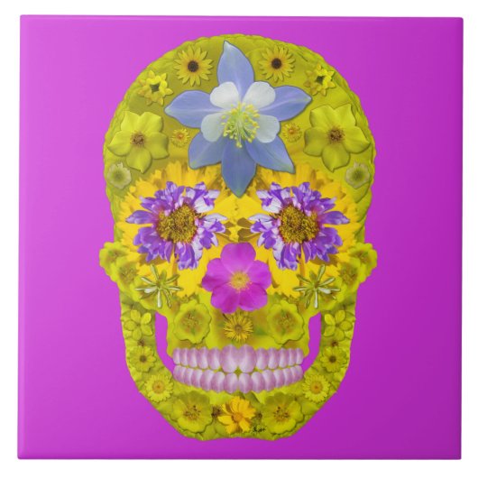 花スカル3 タイル (正面)