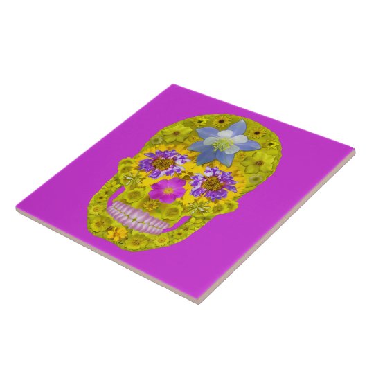 花スカル3 タイル (側面)