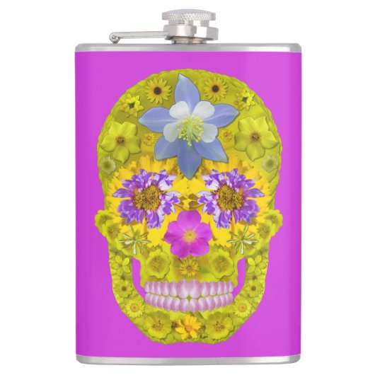 花スカル3 フラスク (正面)