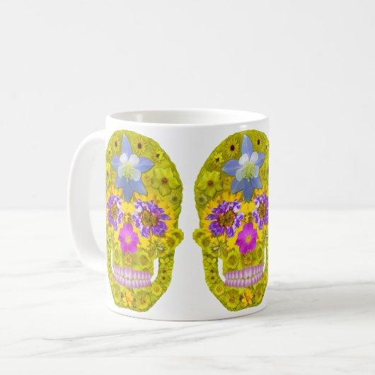 花スカル3 マグカップ (正面左)