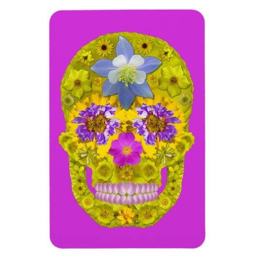 花スカル3 マグネット (縦)