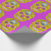 花スカル3 ラッピングペーパー (角)