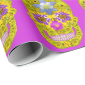 花スカル3 ラッピングペーパー (ロールコーナー)