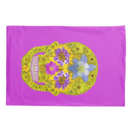 花スカル3 枕カバー (裏面-左)