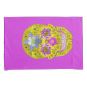 花スカル3 枕カバー (正面右)