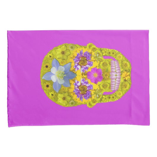 花スカル3 枕カバー (正面右)