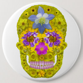 花スカル3 缶バッジ