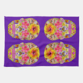 花スカル4熱帯 キッチンタオル (横)