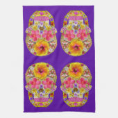 花スカル4熱帯 キッチンタオル (縦)