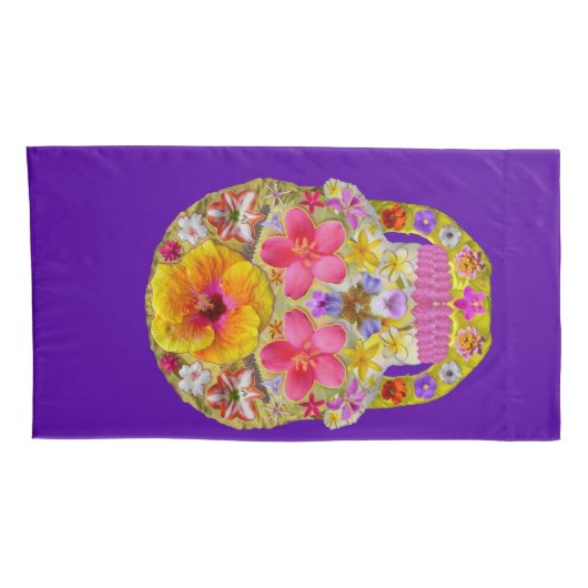 花スカル4熱帯 枕カバー (裏面-右)