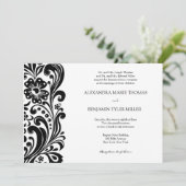 花スクロール結婚式招待状 招待状 (スタンド正面)