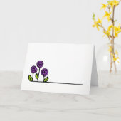 花スケッチグリーティングカード空白の – 内部 カード (黄色い花)