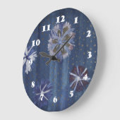 花スケッチ丸(大)壁時計 ラージ壁時計 (傾斜)