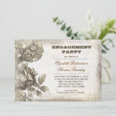 花スケッチ婚約パーティ招待状 招待状 (スタンド正面)
