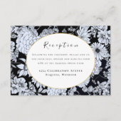 花スケッチ、白黒花 エンクロージャーカード (正面)