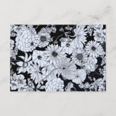 花スケッチ、白黒花 エンクロージャーカード (裏面)