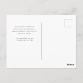 花スケッチ、白黒花 ポストカード (裏面)