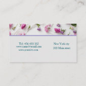 花スタイリッシュの芽を持つ名刺 名刺 (裏面)