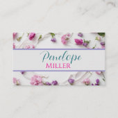 花スタイリッシュの芽を持つ名刺 名刺 (正面)