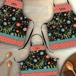 花スタイリッシュ女のフローラ エプロン