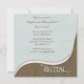 花スタイリッシュ女の踊りのリサイタル招待 招待状 (正面)