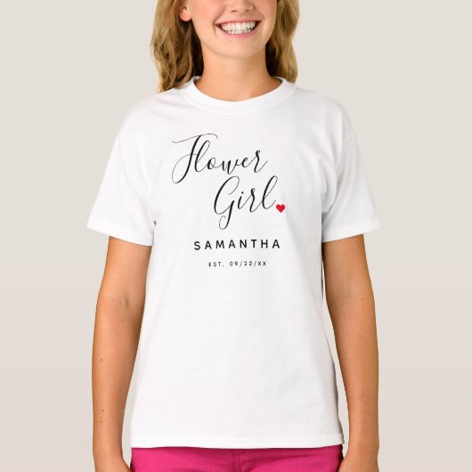 花スタイリッシュ女結婚の子 Tシャツ (正面)