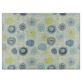 花スタイリッシュ柄 カッティングボード (正面)