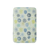 花スタイリッシュ柄 バスマット (正面縦)