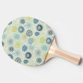 花スタイリッシュ柄 卓球ラケット (横)